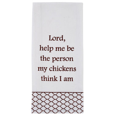 Lord, Help Me Flour Sack Printed Dishtowel - The Fox Decor